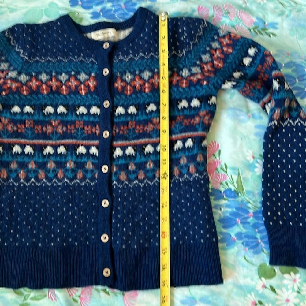 WoolOvers Cardigan Sheep Print - S “SEE MEASUREMENTS” - Picture 3 of 14